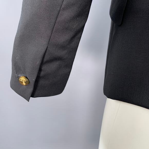 VIVIENNE WESTWOOD Size 36 Black Wool Single Breasted Sport Coat - Picture 6 of 12